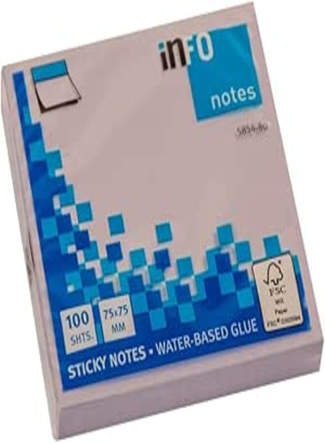 Info 5854-80 Harmony Sticky Notes, 75x75 mm. (3x3), 100 Sheets, Purple